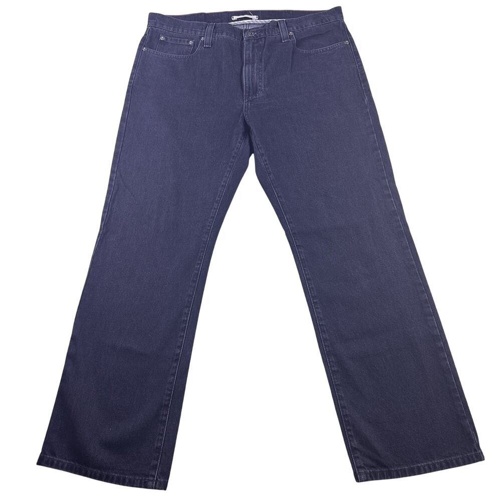 Vint. LL Bean Jeans Mens 36x29 Black Standard Fit Straight Leg Denim 100% Cotton